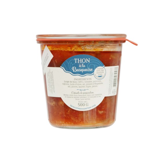 Conserve de longe de thon blanc du Pays Basque : bocal de 300g