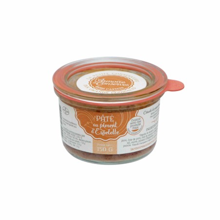 PÂTÉ AU PIMENT D'ESPELETTE, BOCAL WECK DE 150G