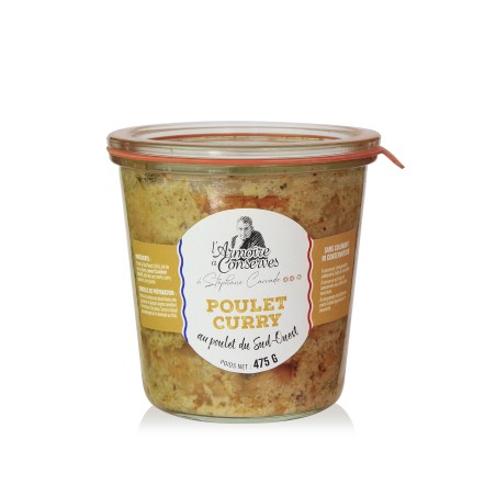 Poulet Curry de Stéphane Carrade 2* – Recette de chef - Conserve artisanale 475 g