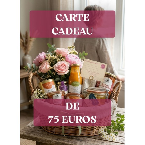 Carte Cadeau 75 euros