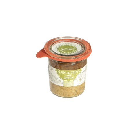 Flan de cèpes sauce Landaise, bocal Weck de 110g